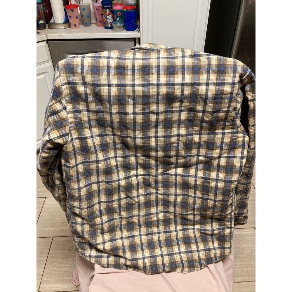 Vintage Flannel Quilted Jacket Size Large Tall Sears Made In The USA - Picture 4 of 4